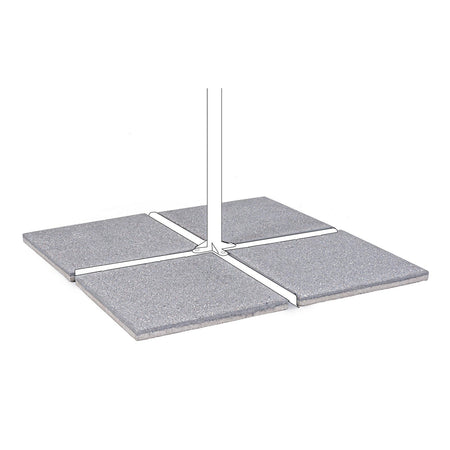 Base in cemento per ombrellone da giardino, marmetta quadrata in ghiaia 50 x 50 cm