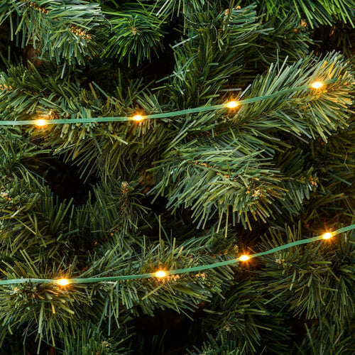 Catena lineare Gocce luminose con led da Ø 4 mm con cavo 8 giochi di luce