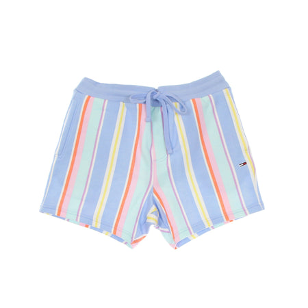 Tommy Hilfiger Pantaloncino Uomo Pastel Mixed Vertical Stripe Sweat Shorts Light Powdery Blue/stripe da uomo