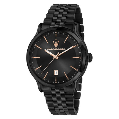 Orologio MASERATI uomo Epoca datario acciaio nero Limited Edition