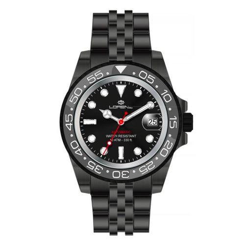 Orologio LORENZ uomo Sport Automatico acciaio jubilee brunito / nero