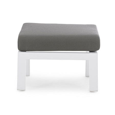Poggia piedi con cuscino "Kledi" Pouf in alluminio da giardino e veranda