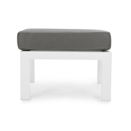 Poggia piedi con cuscino "Kledi" Pouf in alluminio da giardino e veranda