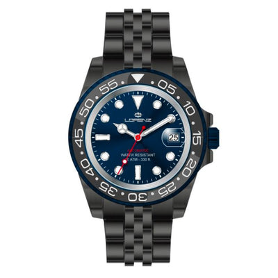 Orologio LORENZ uomo Sport Automatico acciaio jubilee brunito / blu