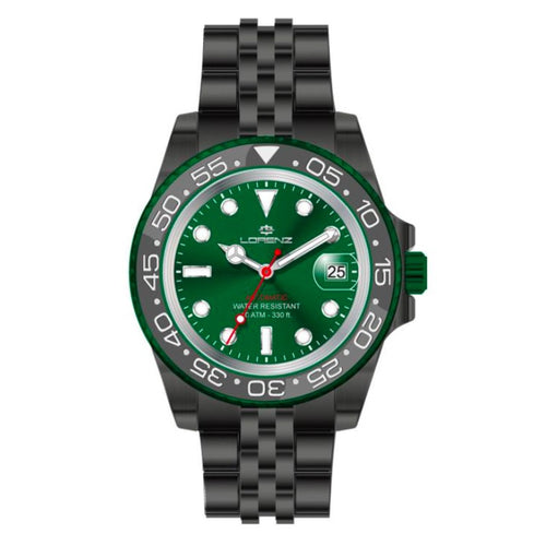 Orologio LORENZ uomo Sport Automatico acciaio jubilee brunito / verde