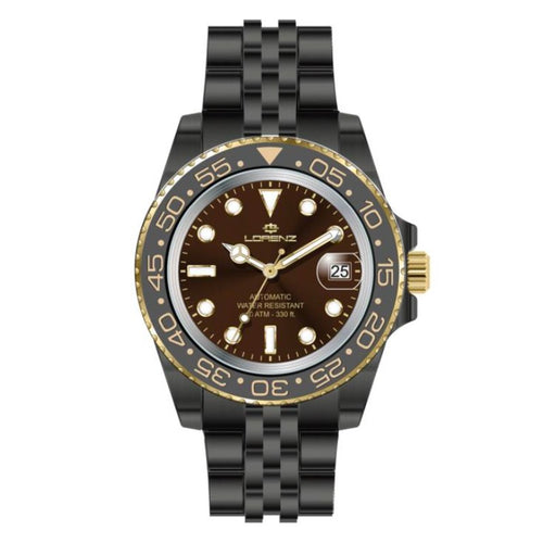 Orologio LORENZ uomo Sport Automatico acciaio jubilee brunito / bronzo