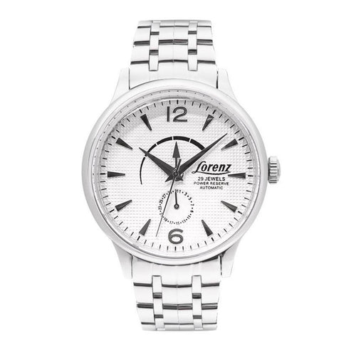 Orologio LORENZ uomo Anniversary Automatico riserva di carica acciaio / bianco