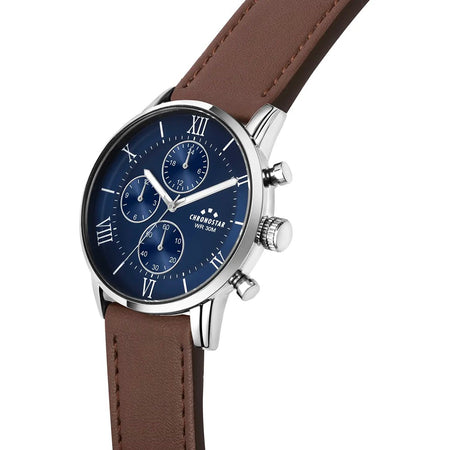 Orologio CHRONOSTAR uomo Noble multi funzione marrone / blu