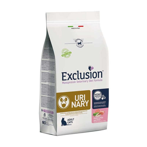Exclusion Cat Urinary gatti adulti maiale piselli e riso