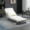 Poltrona Letto singolo materasso brandina Lettino 2 in 1 sedia con Schienale Inclinabile in 5 Posizioni, 65×69×82cm, Beige F833-040CWA