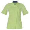 Casacca Giada Pistacchio Tencel Casacca Donna Manica Corta Medicale No Stiro Antibatterico