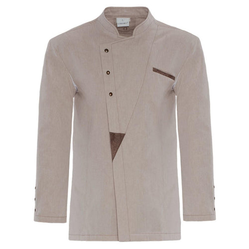 Giacca Cuoco Grosseto Beige 100% Cotone Glamour Giacca Gastronomia