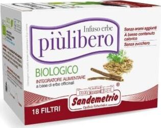 18x Infuso Alle Erbe Piùlibero Bio Sandemetrio Confezione 18 Filtri Infuso Bio Senza Zucchero Senza Aromi Aggiunti E a Basso Contenuto Calorico Integratore Alimentare Bio Alimentari e cura della casa/Caffè tè e bevande/Tè e tisane/Infusi e tisane alle erbe Non solo alimenti - Albano Laziale, Commerciovirtuoso.it