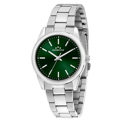 Orologio CHRONOSTAR  uomo Timeless tempo acciaio / verde