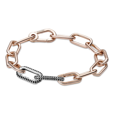 PANDORA charm  Doppio Link Pietre Luminose Nere Pandora ME