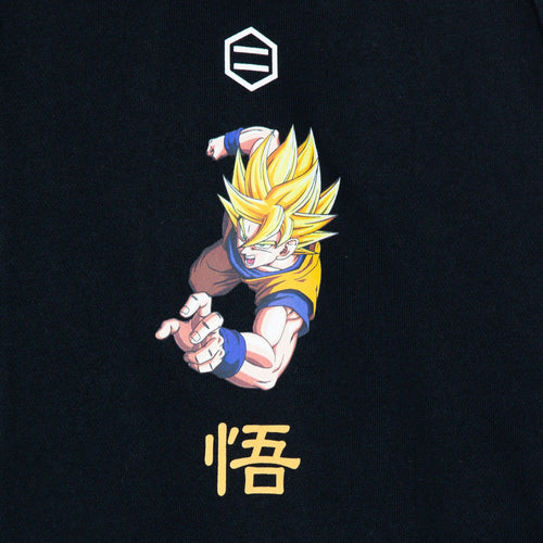 DOLLY NOIRE Felpa Leggera Cappuccio Zip Uomo Goku Super Sayan Zip Hoodie Black da uomo