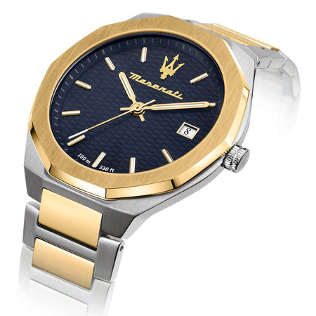 Orologio MASERATI uomo Stile datario acciaio bicolore