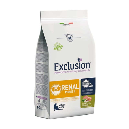 Exclusion Cat Renal Phase 2 gatti adulti maiale piselli e riso 300 gr