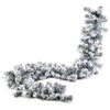 Festone Carey innevato 270 cm in PP+PVC+Flock, Boa Natalizia, Ghirlanda da esterno