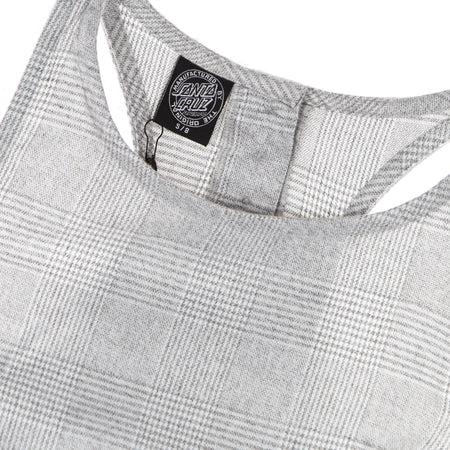 SANTA CRUZ Vestito Donna Coombe Dress Check Grey da donna