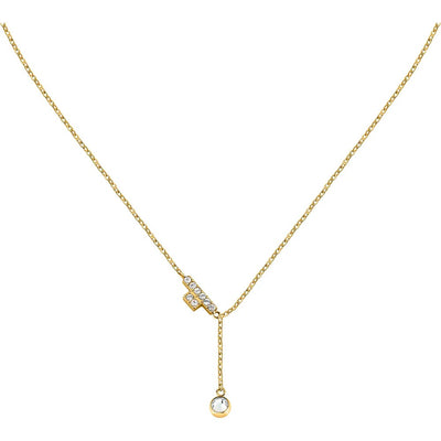 Collana TRUSSARDI donna T-Logo dorata / punto luce