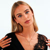 Collana TRUSSARDI donna T-Logo dorata / punto luce