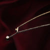 Collana TRUSSARDI donna T-Logo dorata / punto luce