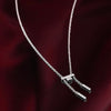 Collana TRUSSARDI donna T-Shape acciaio / cristalli bianchi