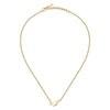 Collana TRUSSARDI donna T-Logo dorata / cristalli bianchi