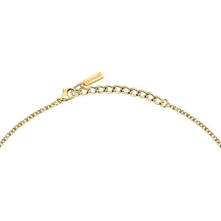 Collana TRUSSARDI donna T-Logo dorata / cristalli bianchi