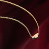 Collana TRUSSARDI donna T-Logo dorata / cristalli bianchi