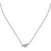 Collana TRUSSARDI donna T-Logo acciaio / cristalli bianchi