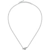 Collana TRUSSARDI donna T-Logo acciaio / cristalli bianchi