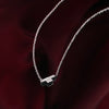 Collana TRUSSARDI donna T-Logo acciaio / cristalli bianchi