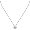 Collana TRUSSARDI donna T-Logo acciaio / cristalli bianchi