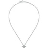 Collana TRUSSARDI donna T-Logo acciaio / cristalli bianchi