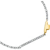 Bracciale TRUSSARDI donna T-Logo tag dorato / cristalli bianchi