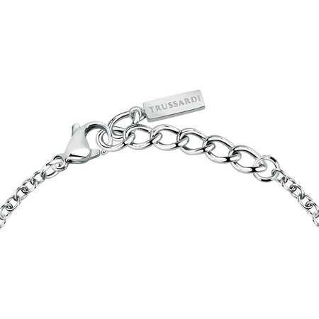 Bracciale TRUSSARDI donna T-Logo tag dorato / cristalli bianchi