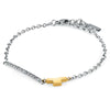 Bracciale TRUSSARDI donna T-Logo tag dorato / cristalli bianchi