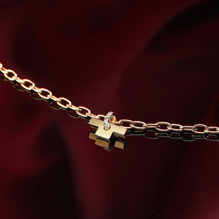 Bracciale TRUSSARDI donna T-Logo dotato / cristalli bianchi