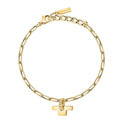 Bracciale TRUSSARDI donna T-Logo dotato / cristalli bianchi