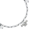 Bracciale TRUSSARDI donna T-Logo acciaio / cristalli bianchi