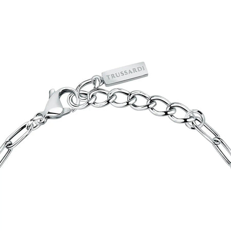 Bracciale TRUSSARDI donna T-Logo acciaio / cristalli bianchi