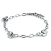 Bracciale TRUSSARDI donna T-Logo acciaio / cristalli bianchi