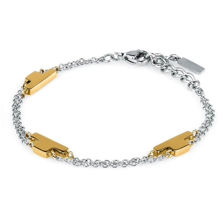Bracciale TRUSSARDI donna T-Logo doppio acciaio / dorato