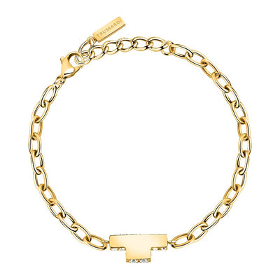 Bracciale TRUSSARDI donna T-Logo acciaio dorato