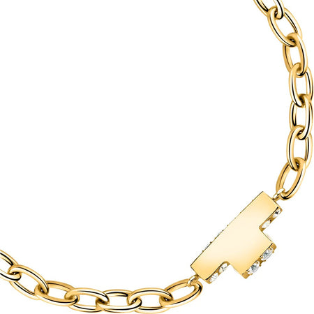 Bracciale TRUSSARDI donna T-Logo acciaio dorato