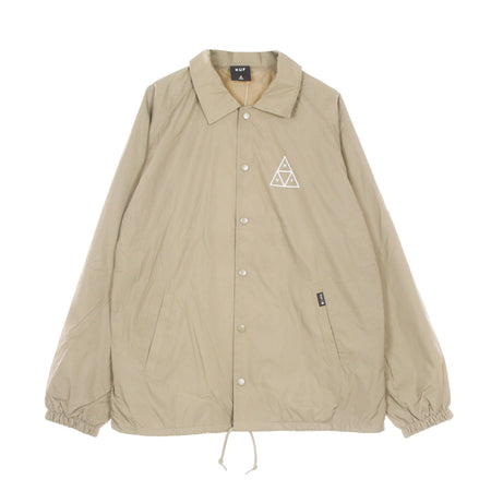HUF Giacca Coach Jacket Uomo Essentials Tt Coaches Jacket Stone da uomo