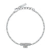 Bracciale TRUSSARDI donna T-Logo acciaio / cristalli bianchi