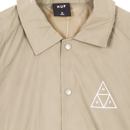 HUF Giacca Coach Jacket Uomo Essentials Tt Coaches Jacket Stone da uomo